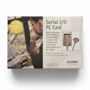 Socket Serial I/O PC Card Ruggedized RS 232 COM Port SL0707 078